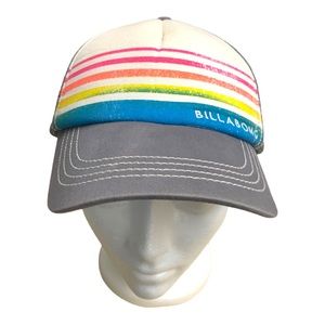 Billabong Old School Stripes Beach Cap Breathable Mesh Hat Adjustable SnapBack